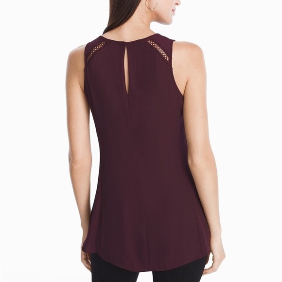 WHBM Ladder-Trim High-Low Shell Top - Picture 2 of 4